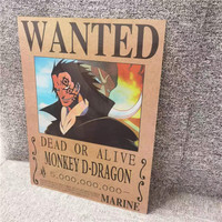 Prêt à Expédier Affiche 3D en Plastique Personnalisé Lenticulaire 3D Flip en Plastique Art Mural Image de Wanted Luffy