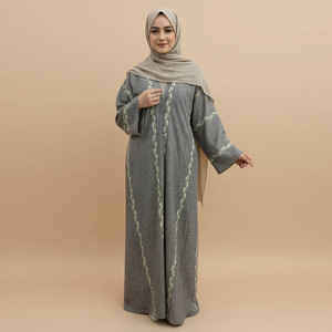 قفطان وعبايات نسائية فاخرة مطرزة على الطراز الكويتي والدبي للسيدات والفتيات، عبايات مفتوحة رائعة وعصرية لعام <span class=keywords><strong>2026</strong></span> - Product Image 2