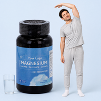 Capsules de magnésium à prix d'usine sous marque privée avec oxyde de magnésium 99% pour la santé musculaire et le soutien nerveux