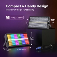 Luz Estroboscópica LED de 200W con 48+8 Segmentos, con Estuche de Transporte, Efectos de Luz RGBW para DJ, Fiestas, Espectáculos y Clubes