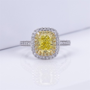Anillo de diamantes radiantes de platino Messi Jewelry MSR-1428 para mujer - Product Image 1