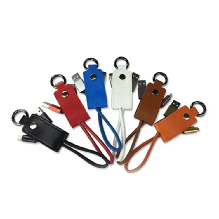 Kunden spezifisches kleines Lederkabel-Patch-Telefon ladegerät für flache USB-Kabel daten