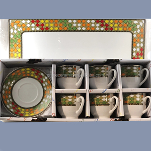 Prix d'usine 12 pièces Ensemble de tasses à café éthiopiennes en porcelaine fine <span class=keywords><strong>Saba</strong></span>, tasse et soucoupe éthiopiennes - Product Image 6