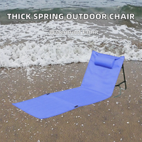 Chaise de pique-nique d'extérieur moderne et épaissie, légère et portable, avec dossier, pour la plage, avec sac de transport, en tissu Oxford, mobilier de jardin
