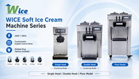 Machine à glaces soft à double compresseur, machine à glaces commerciale, machine à faire des glaces, machine à gelato