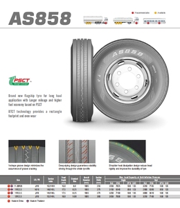 ยางรถบรรทุกหนักใหม่ 11R22.5 AS858 ยางเรเดียลพร้อมยางใน ผลิตในจีน - Product Image 5