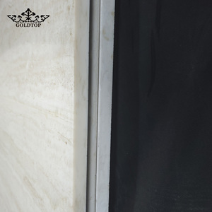 Goldtop 7019, Travertino Romano PD, Piedra Artificial Blanca, Cuarzo Impreso, Diseño Moderno de Lujo, Gran Losa Pulida, Encimera para Hotel - Product Image 3
