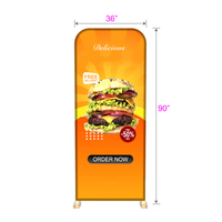 Caja de Luz LED de Fácil Montaje, de Tela, de Doble Cara, de 3 pies, para Stands de Ferias Comerciales