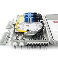 Caja de Terminales de Fibra Óptica IP65 Impermeable 16C, Cierre de Empalme 2x16 para Exteriores, Red FTTH, Conector LC/SC, Instalación Rápida de Cable