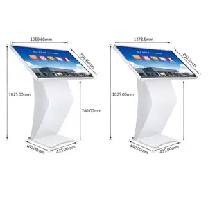 75 Inch Indoor Android Ad Speler Hotel Mall Floor Stand Capacitieve Touchscreen Self Service Kiosk