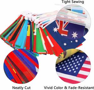 Drapeaux en PVC à double face personnalisés, guirlandes de drapeaux en plastique suspendus - Product Image 3