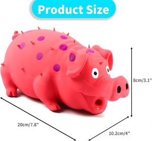 Juguetes para Perros con Sonido de Cerdo, Juguetes Masticables de Goma Resistentes con Sonidos de Gemidos y Ronquidos para Perros, Juguete Interactivo de Látex para Cachorros - Product Image 5