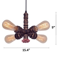 Plafonnier industriel suspendu rétro au design Vintage, style Steampunk, ampoules E27, Edison, luminaire décoratif d'intérieur, idéal pour un Loft