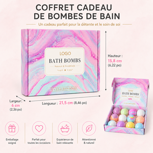 Bombes de bain de haute qualité, 12 pièces, colorées, effervescentes, pour une immersion relaxante, un soin nourrissant, adoucissent la peau, arôme agréable, expérience spa. - Product Image 6