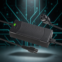 Chargeur de batterie au lithium ternaire 29,4 V 10 A pour pack de batteries 7S avec pince crocodile/prise aviation à trois broches
