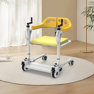 Manual Hand Crank Lift Transfer <b>Chair</b> for Elderly Patient <b>Commode</b> <b>Chair</b> 360° Split Seat 20cm Adjustable Height - Product Image 5