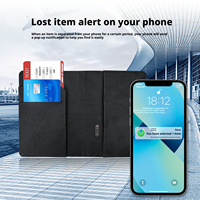 Funda de Pasaporte de Cuero PU Premium Antipérdida con Dispositivo de Rastreo Integrado, Organizador Delgado para Tarjetas y Tarjetas de Embarque, Ideal para Regalos Corporativos