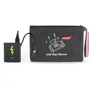 Xách Tay Xám Polyester Micro USB Cắm Sưởi Ấm Lau Ấm Bé Ướt Khăn Ướt Ấm Hơn - Product Image 1