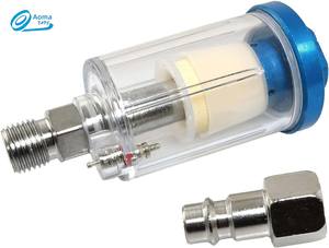 Régulateur de pression pour <span class=keywords><strong>pistolet</strong></span> de pulvérisation avec manomètre, filtre séparateur d'eau en ligne, adaptateur, accessoires pour outils pneumatiques, aérographes et compresseurs - Product Image 2
