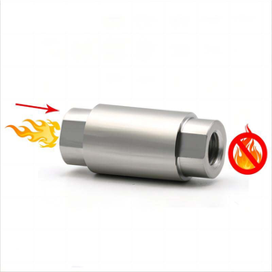 HENGKO Flammensperre Edelstahl Gassicherheitsvorrichtung Rückschlagventile Flammbarer Gas-Rückflammenstopper für Acetylen- oder LPG-Leitungen - Product Image 1