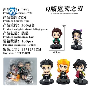 5 stili Demoned Slayer Q versione figura Tanjiro Shinobu Kyojuro Love Hashira Gashapon ornamento modello <span class=keywords><strong>Anime</strong></span> da collezione - Product Image 4