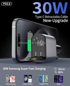 ที่ชาร์จในรถยนต์แบบพับเก็บได้ ที่ชาร์จโทรศัพท์ในรถยนต์แบบเร็ว สายชาร์จแบบพับเก็บได้คู่ประเภทซีสำหรับกาแล็กซี่ เอส 24 กูเกิล พิกเซล ไอโฟน 15 โปรแม็กซ์ - Product Image 6