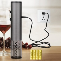 Ensemble d'ouvre-vin électrique rechargeable en alliage d'aluminium comprenant un bouchon de vin et un verseur de vin