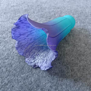 Abat-jour en verre soufflé artisanal bleu pour lampe de table ou de sol, style européen, pour bassin intérieur - Product Image 1