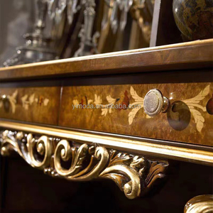 Nouvel arrivage de Offre Spéciale sculpté <span class=keywords><strong>baroque</strong></span> antique Ensembles de meubles de chambre à coucher design américain Table de <span class=keywords><strong>commode</strong></span> à tiroirs sculptée royale en bois de chêne - Product Image 2
