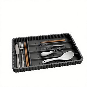 For <b>Plastic</b> Modern Minimalist Utensil Organizer <b>Drawer</b> Divider Tray Kitchen Multi-Functional Expandable <b>Storage</b> Box - Product Image 1