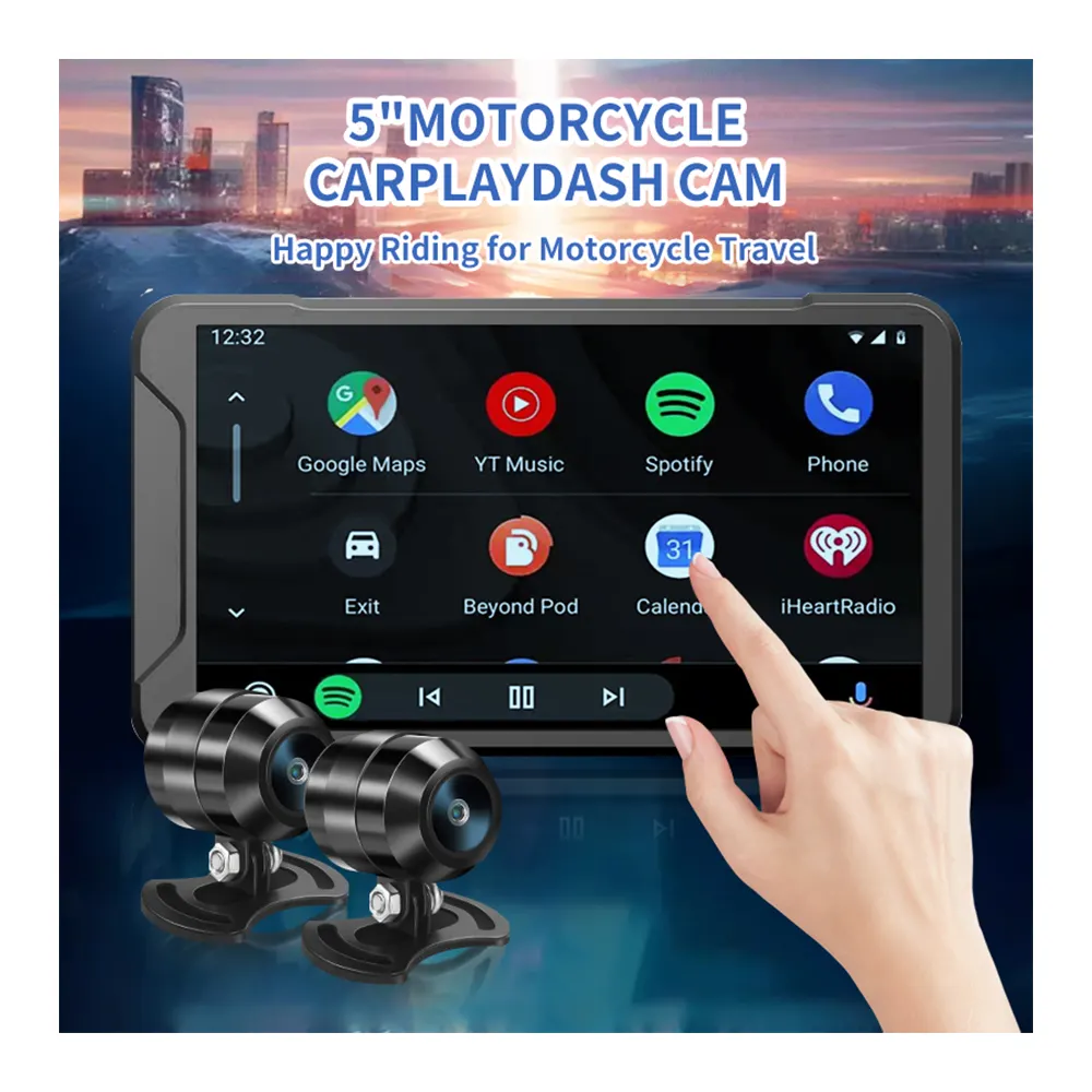 Touchscreen Motorradkamera Dashcam Motorradkamera hintere Dashkamera für Motorrad