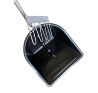 Ensemble d'outils de nettoyage robustes pour écuries, râteau à fumier et pelle à poussière en plastique antirouille pour ferme équine