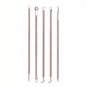 Kit d'élimination des points noirs Myrva, outil d'extraction en acier inoxydable pour le soin de la peau du visage, élimination des boutons et de l'acné, modèle MYR-LB6078A12 - Product Image 1