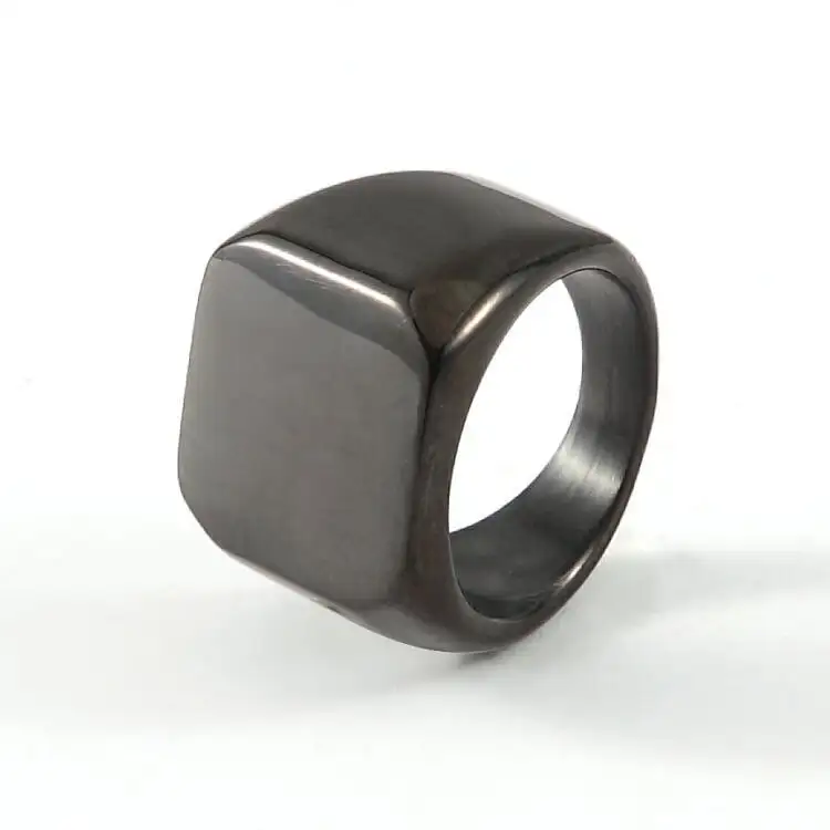 Haoshi Wholesale Cheap Men Design Your Own Steel Ring Custom Made Base Stainless Steel Blank Men Signet Ring