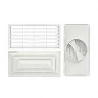 Diffuseur carré moderne en alliage d'aluminium 600*300 avec plaque à boucle en aluminium intégrée, sortie d'air murale pour climatisation centrale