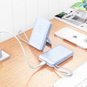 Batterie externe 10000mAh à charge rapide, chargeur magnétique sans fil et filaire pour smartphones - Product Image 3