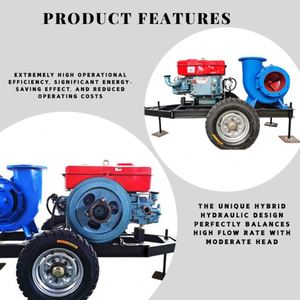 Pompe à eau à flux mixte Hw, pompe à eau diesel à volute pour l'irrigation agricole - Product Image 5