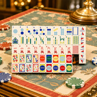 Jeu de Mahjong américain motif écaille de tortue, Mahjong floral de Pâques pour les vacances de printemps en famille et les jeux parent-enfant