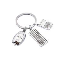 Nouveau Porte-clés Tendance en Alliage de Zinc pour Clavier et Souris d'Ordinateur, Idéal pour les Experts en Jeux et les Ingénieurs Informatiques