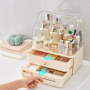 Greenside Hiện Đại Trang Điểm Tổ Chức Thêm Lớn Ánh Sáng Sang Trọng Pet Nhựa <span class=keywords><strong>Container</strong></span> Với Ngăn Kéo Sản Phẩm Mới Mỹ Phẩm Lưu Trữ Hộp - Product Image 1