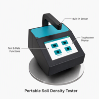 Densimètre numérique portable pour sols sans graines, de taille compacte, avec module GPS intégré, pour des tests non destructifs