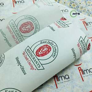 Papel de Hornear Antigrasa de Grado Alimenticio con Logotipo Personalizado, Papel Reutilizable para Envolver Sándwiches, Hamburguesas y Pan - Product Image 2