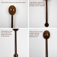 Cuillère à café en plastique, tasse à café avec cuillère, outil de cuisine, cuillère doseuse réutilisable