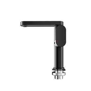 Grifo monomando de un solo orificio para lavabo, con válvula de cerámica, rociador extraíble, montaje en cubierta, estilo minimalista - Product Image 5