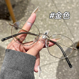 Monturas de Gafas de Titanio Puro para Mujer OEM 2104, Diseño Geométrico Poligonal de Aro Completo, Ligeras, Danyang - Product Image 4