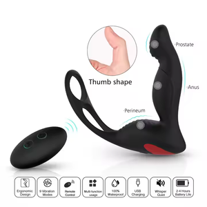 2025 di vendita calda anale anale Plug 9 modelli vibratore prostatico vibratore in Silicone - Product Image 6