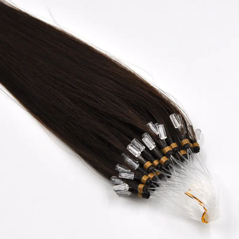 Groothandel Fabriek Prijs Aanpassen Maagdelijke Remy Cuticula Uitgelijnd Easy Micro Loop Human Hair Extensions