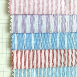 Đầy Màu Sắc Fancy Sợi Nhuộm Kẻ Sọc 100 Cotton Oxford Áo Sơ Mi Vải - Product Image 3