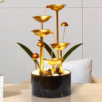 Fontaine cascade en métal moderne et créative d'intérieur et d'extérieur coffret en gros forme de feuille de fer pour hôtel décor à la maison fête vacances