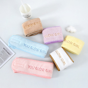 फ़ैक्टरी अनुकूलित लोगो हेयरबैंड बहुरंगा योगा वॉश एंटी-नमी माइक्रोफ़ाइबर हेडबैंड - Product Image 3